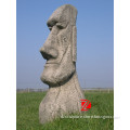natural stone moai statue